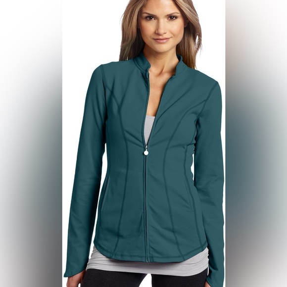 Beyond Yoga Curved Jacket Fitted Activewear  Green size Medium - Picture 14 of 14